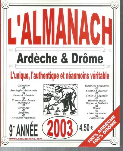 Almanach ardeche drome - ardeche, &