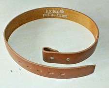 Ceinture cuir marron neuve sans boucle taille 28/71 cm Lucien Pellat-Finet (sm)