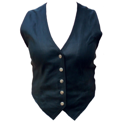 Gilet cuir dannecker lacé - cuir,