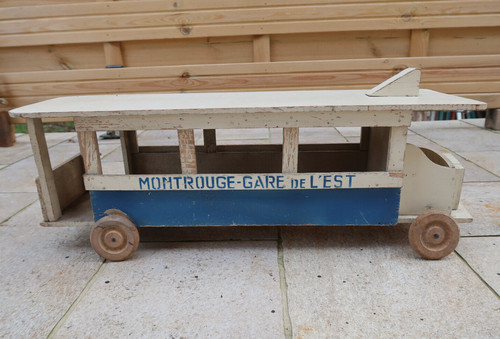 Grand jouet bois - bois, autobus