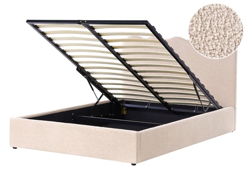 Lit avec rangement bouclé - rangement,