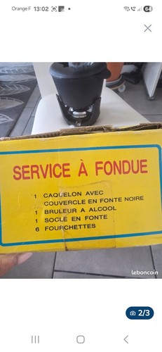 Service fondue fonte noir - fonte,