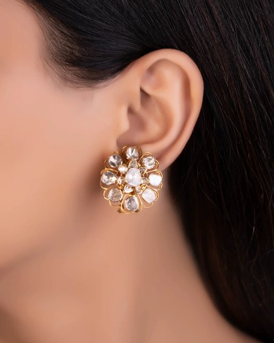 Boucles oreilles clous - clous, polki