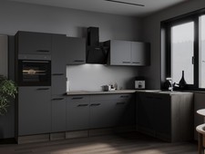 Cuisine Cuisine En Angle Eiche York Gris Mat Oliver 310x172 Cm Respekta