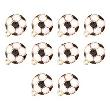  10 Pcs Accessoires Football Pendentif Ballon Charmes Pour Bijoux
