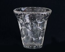 Vase en Cristal avec Bulles Transparent 15cm vers 1960