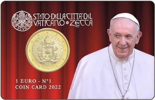 Vatican coin card - coin,