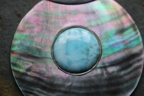 Collier chaine pendentif blue - pendentif,
