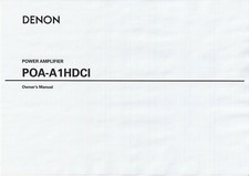 Manuel D'Utilisation Pour Denon POA-A1 HDCI