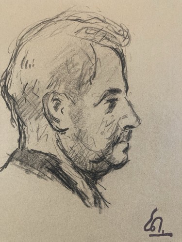 Dessin portrait homme début - dessin,