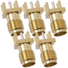 Connecteur Coaxial , 5 pièces, connecteur Vertical, trou traversant