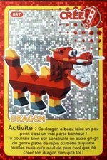 Crée Ton Monde Carte Lego 2018 Auchan N°57 Dragon