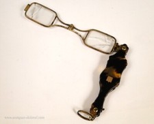 Lorgnon Face à Main Laiton Doré NAPIII 19e