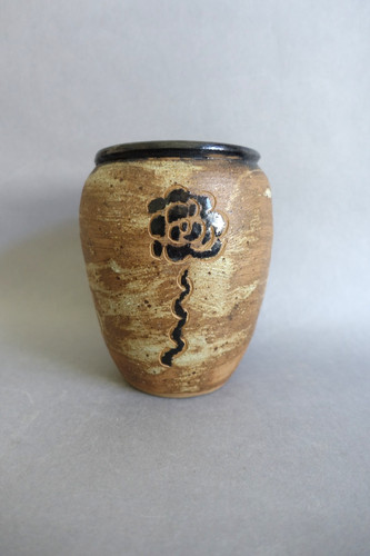 Vase grès décor d - vase, à
