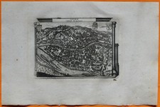 VAN DER AA Gravure originale c1725 PLAN DE LYON Lyonnais Rhône Saône Presqui'île