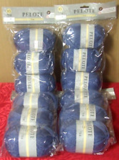lot de 12 pelotes de laine tradi Bleu - Atmosphera