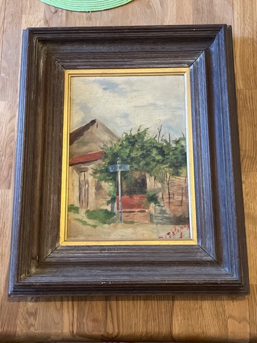Ancienne peinture paysage - ancienne,