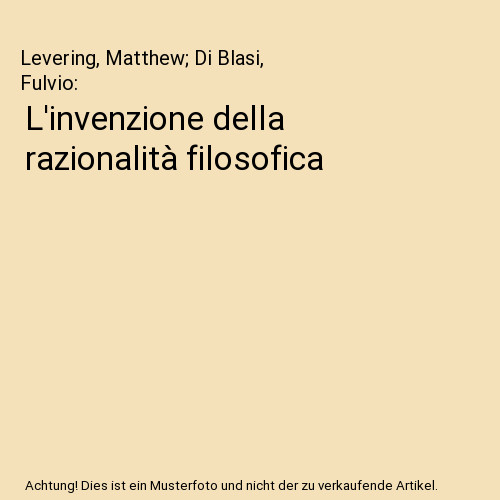 Invenzione della - l'invenzione,