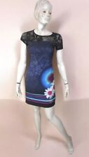? Desigual Taille 36 ? Superbe robe manches courtes bleu noir rose