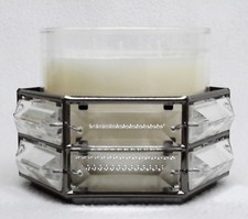 1 Bath & Body Works NICKEL HEXAGON GEM  Large 3-Wick Candle Holder Sleeve 14.5 o