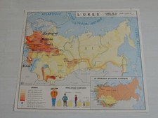 Ancienne carte scolaire URSS /