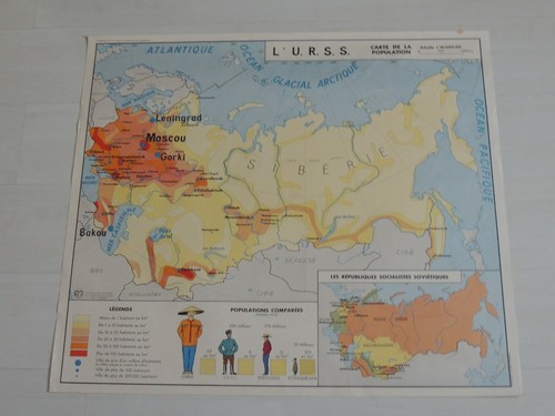 Ancienne carte scolaire - , urss