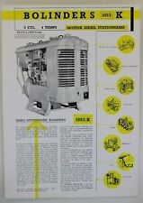  prospectus brochure Moteur Bolinder's 1053 K tracteur tractor traktor engine