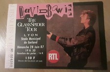 ticket billet place de concert David Bowie the glass spider tour 1987 Lyon 