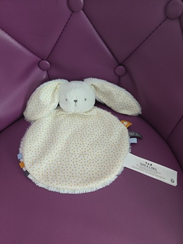 Doudou plat lapin blanc tape - doudou,