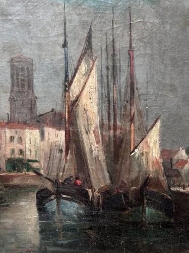 Tableau ancien port la - tableau,