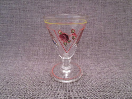 Verre liqueur émaillé - verre, a