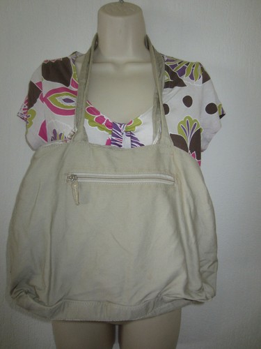 Sac main beige - sac, coton