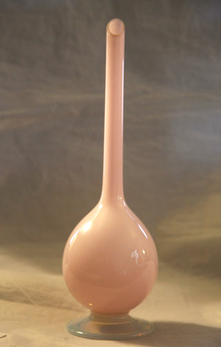 Grand vase opaline rose