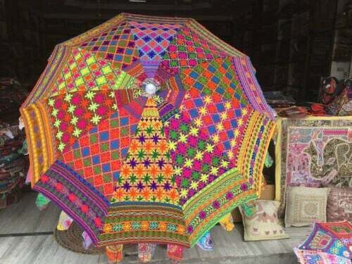 Parasol jardin paon - parasol,