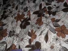 Tissu vintage,coton,imprimé fleurs.Jamais utilisé.148cmx215cm.