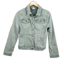 Denim Veste Femme L Vert
