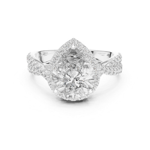 Bague couronne haute torsadée