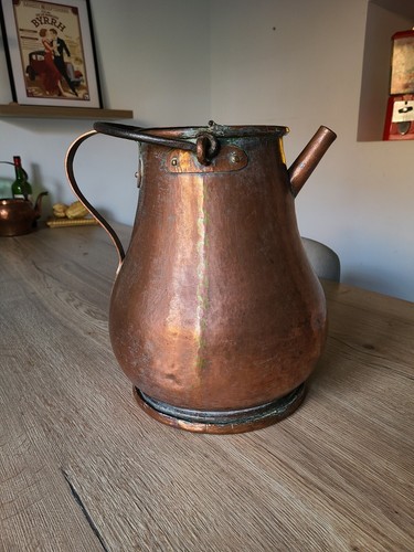 Ancien coquemar cuivre ou - ancien,