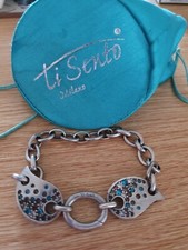 Bracelet En Argent Massif TI SENTO 21 Cm 2 Ailes Stylisées Sold Out introuvable 