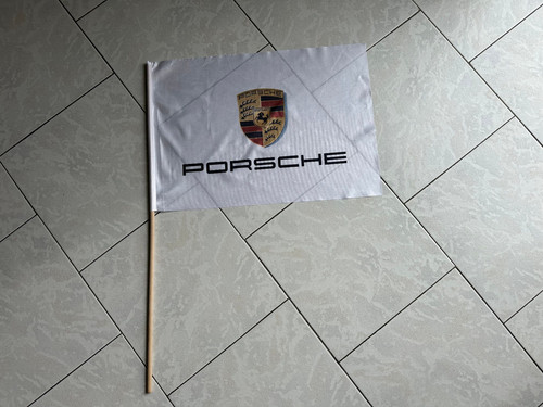 Drapeau tissu porsche - tissu, sur