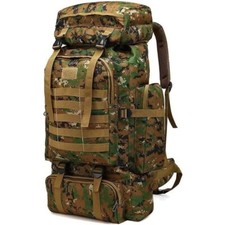 Grand Sac à dos 80L style militaire tactique Camping Randonnée Trekking