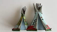 STARLUX / WESTERN   :  DECOR DOUBLE  TIPI INDIEN  BLEU VERT