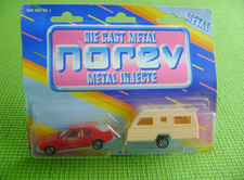 NOREV MINI JET METAL ATTELAGE RENAULT FUEGO AVEC CARAVANE NEUVE SOUS BLISTER