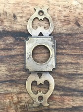 French Door Handle plate Iron Knob Surround Castle Antique Brass Plate Lever
