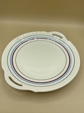 Plat Luneville Service Ancien Ruban Creme Liseret Creux 30cm