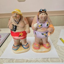 Statuettes de deux baigneurs