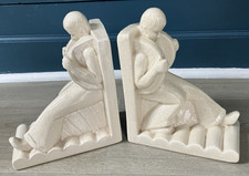 Paire serre livres céramique craquelé Art deco Fontinelle Larrieu Geo Martel ?