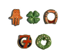 Série complète de 5 fèves Mille bonheurs 2003