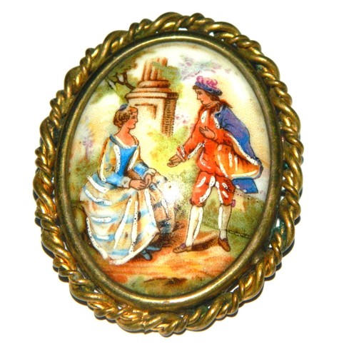 Jolie broche limoges vintage - broche,