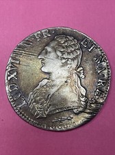 MONNAIE ROYALE LOUIS XVI ECU 6 LIVRES AUX LAURIERS 1784  PAU CIANI 2187 # 12